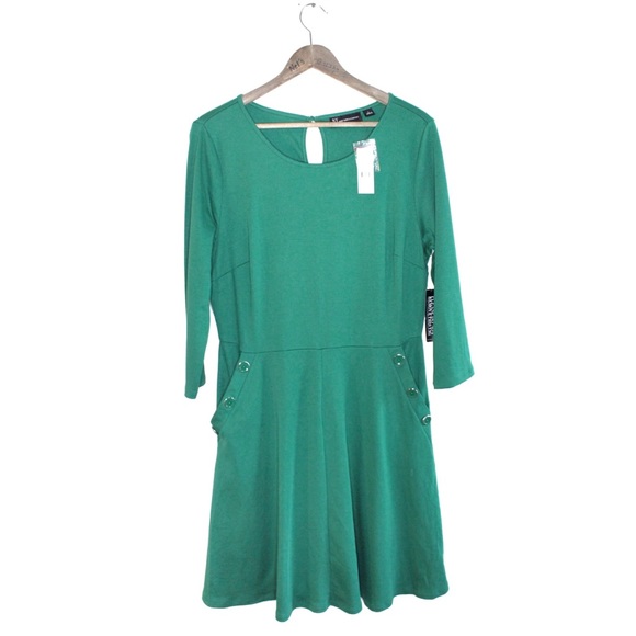 NY & Co NWT Pocket Flowy MIDI Dress Large - Picture 1 of 5